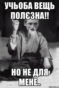 Учьоба вещь полєзна!! Но не для мене..