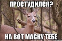 Простудился? На вот маску тебе