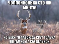 чолпонбонька єто жи мичта! но беки то павсюду срут толька ни гамном а сарделькой