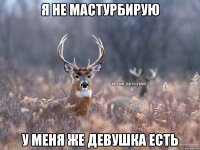 я не мастурбирую у меня же девушка есть