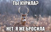 Ты курила? Нет, я же бросила