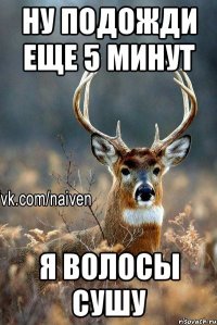 Ну подожди еще 5 минут Я волосы сушу