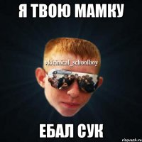 я твою мамку ебал сук