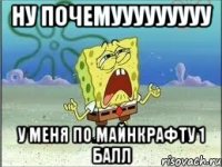 ну почемууууууууу у меня по майнкрафту 1 балл