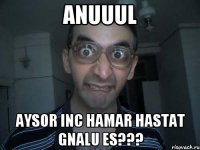 Anuuul aysor inc hamar hastat gnalu es???