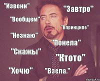 "Извени" "Завтро" "Вообщем" "Впринципе" "Незнаю" "Понела" "Скажы" "Ктото" "Хочю" "Взела."