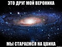 это друг мой вероника мы стараемся на цвика