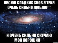 Писюн сладких снов я тебя очень сильно люблю*** И очень сильно скучаю мой хороший***