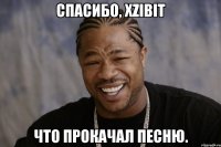 Спасибо, Xzibit Что прокачал песню.