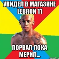 Увидел в магазине Lebron 11 Порвал пока мерил...