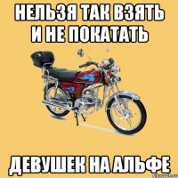 нельзя так взять и не покатать девушек на альфе