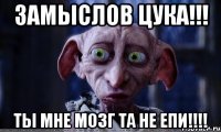 Замыслов цука!!! Ты мне мозг та не епи!!!!