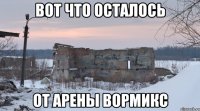 вот что осталось от арены вормикс