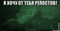 Я хочу от тебя репостов! 