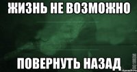 ЖИЗНЬ НЕ ВОЗМОЖНО ПОВЕРНУТЬ НАЗАД