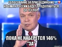 Голосование за присоединение Крыма к России будет продолжаться до тех пор, пока не наберется 146% "ЗА"