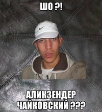 ШО ?! АликЗендер Чайковский ???