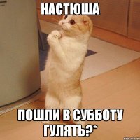 настюша пошли в субботу гулять?*