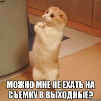  Можно мне не ехать на съемку в выходные?