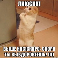 Лиюсик! Выше нос!Скоро- скоро ты выздоровеешь! ))))