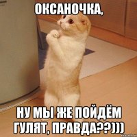 Оксаночка, ну мы же пойдём гулят, правда??)))