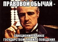 правовой обычай - санкционированное государством правило поведения