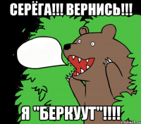 Серёга!!! Вернись!!! Я "Беркуут"!!!!