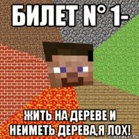 Билет N° 1- Жить на дереве и неиметь дерева,я лох!