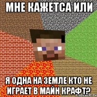 мне кажетса или я одна на земле кто не играет в майн крафт?