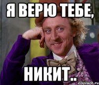 Я верю тебе, Никит..