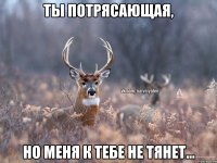 Ты потрясающая, но меня к тебе не тянет...