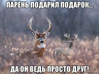 Парень подарил подарок... Да он ведь просто друг!