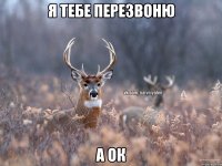 я тебе перезвоню а ок