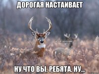 дорогая настаивает ну что вы, ребята, ну...