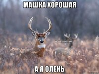 Машка хорошая а я олень