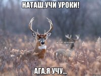 Наташ,учи уроки! Ага,я учу...