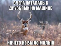 Вчера каталась с друзьями на машине ничего не было милый