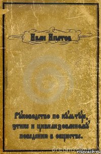 Иван Ипатов Руководство по культуре, этике и цивилизованному поведению в обществе.