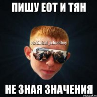 ПИШУ ЕОТ И ТЯН НЕ ЗНАЯ ЗНАЧЕНИЯ