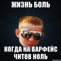 ЖИЗНЬ БОЛЬ КОГДА НА ВАРФЕЙС ЧИТОВ НОЛЬ