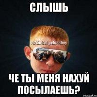 Слышь Че ты меня нахуй посылаешь?