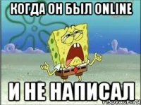 когда он был online И НЕ НАПИСАЛ