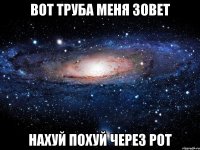 Вот труба меня зовет Нахуй похуй через рот