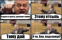 Вышел в центр, щелкаю семки Этому отсыпь Тому дай Я че, бля, подсолнух?