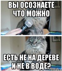 Вы осознаете что можно Есть не на дереве и не в воде?