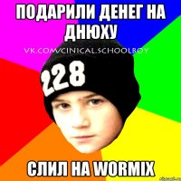 подарили денег на днюху слил на wormix