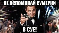 Не вспоминай сумерки В СУЕ!