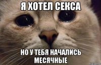 Я хотел секса Но у тебя начались месячные