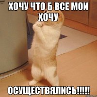 хочу что б все мои хочу осуществялись!!!!!