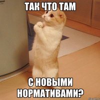 Так что там с новыми нормативами?